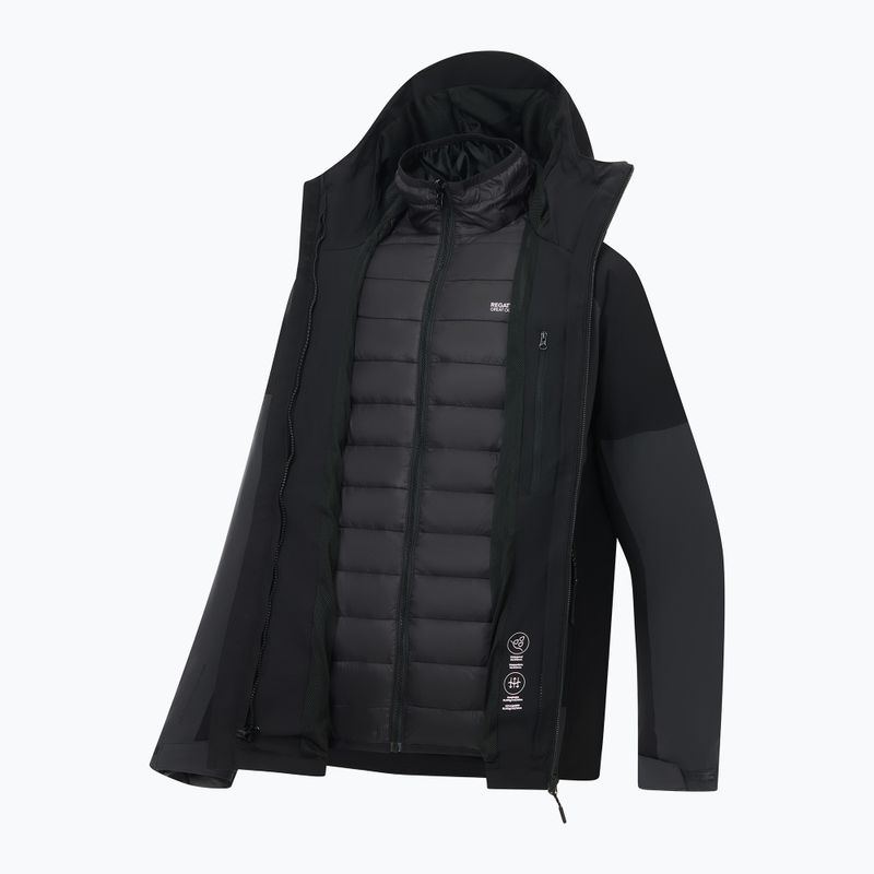 Men's 3-in-1 jacket Regatta Wentwood 3in1 ash/black 14