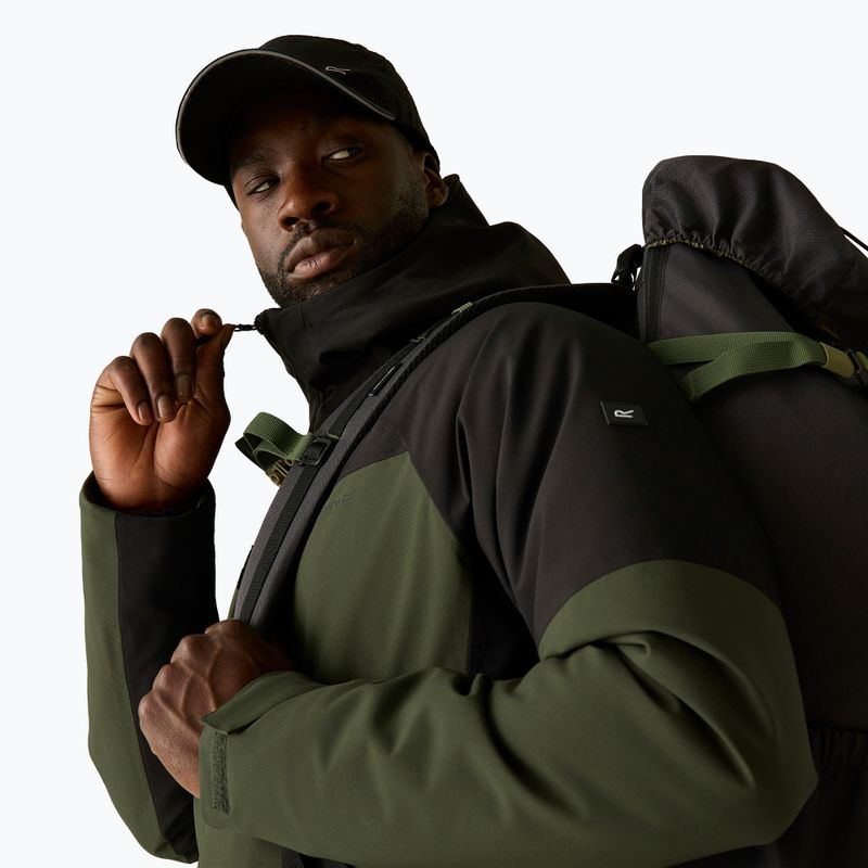 Men's rain jacket REGATTA Highton Stretch Padded dark khaki/black 5