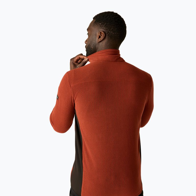 Men's fleece sweatshirt REGATTA Eadle burnt henna/black 4