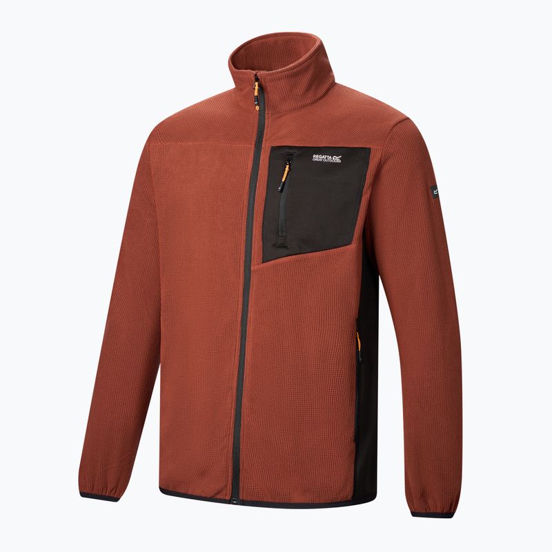 Men's fleece sweatshirt REGATTA Eadle burnt henna/black 9