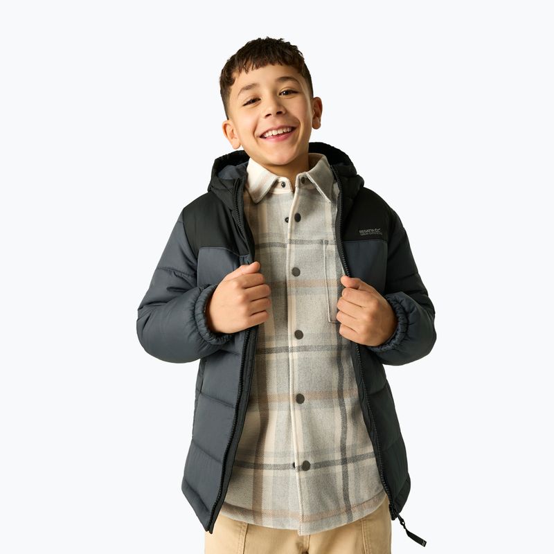 Children's insulated jacket REGATTA Lofthouse black/seal grey 3