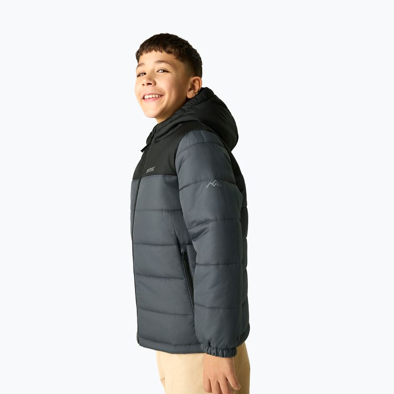 Children's insulated jacket REGATTA Lofthouse black/seal grey 5
