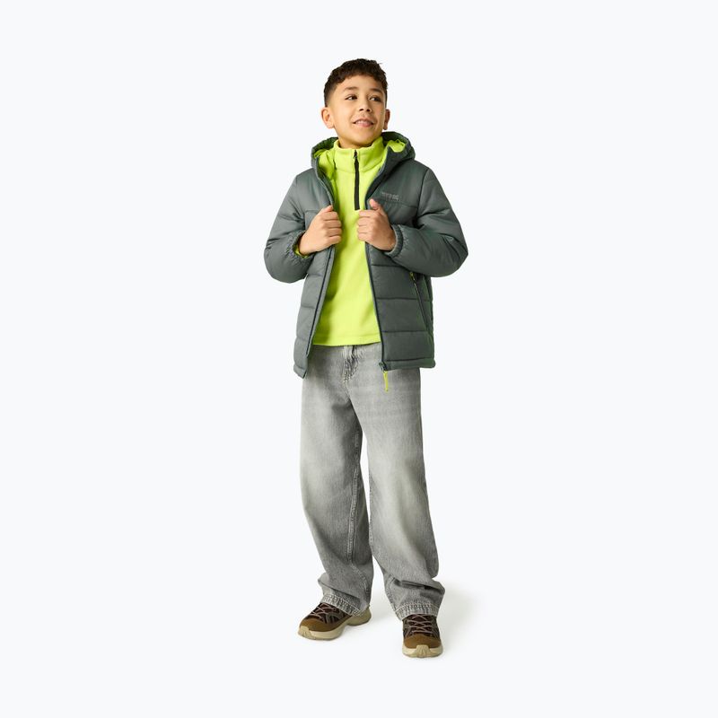 Children's insulated jacket REGATTA Lofthouse dark forest green/wild lime 3