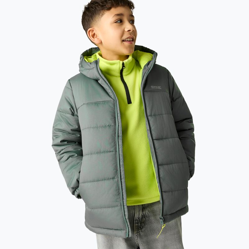 Children's insulated jacket REGATTA Lofthouse dark forest green/wild lime 6