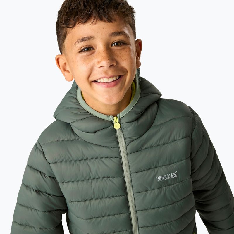 Children's insulated jacket REGATTA Lofthouse dark forest green/wild lime 8