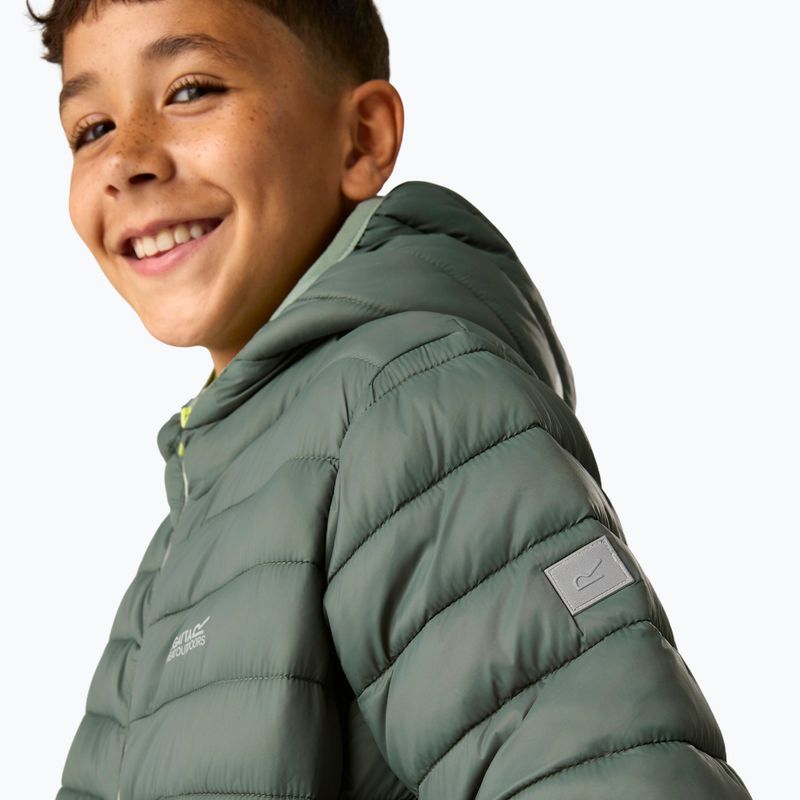 Children's insulated jacket REGATTA Lofthouse dark forest green/wild lime 9