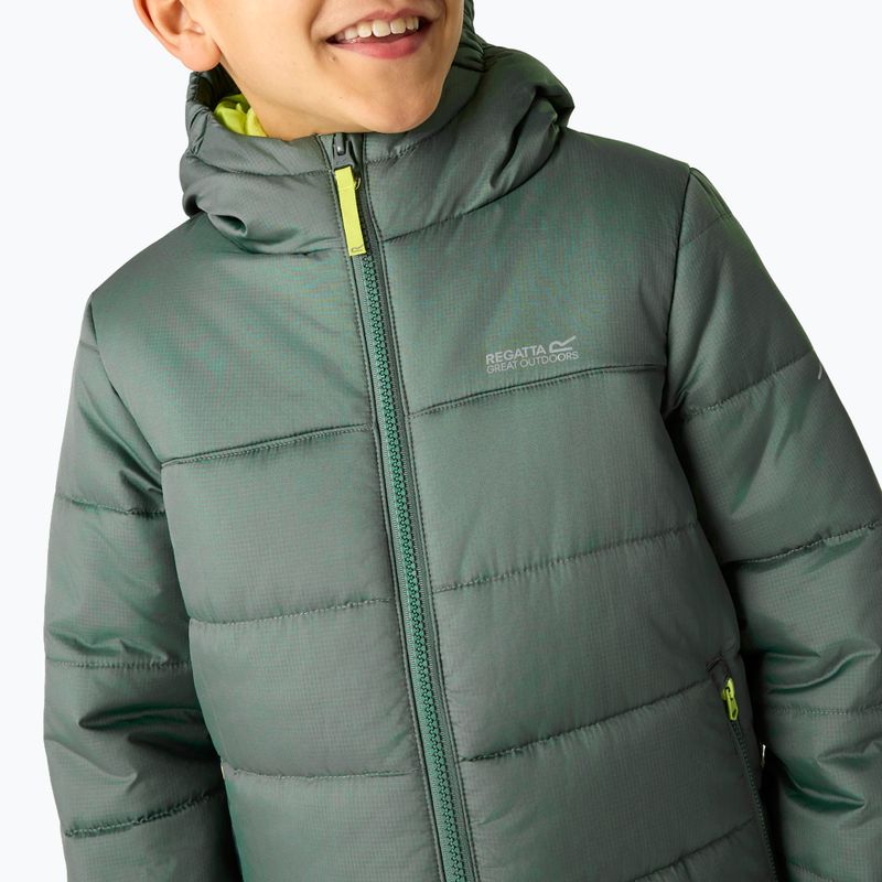 Children's insulated jacket REGATTA Lofthouse dark forest green/wild lime 11