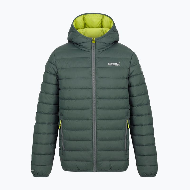 Children's insulated jacket REGATTA Lofthouse dark forest green/wild lime 13