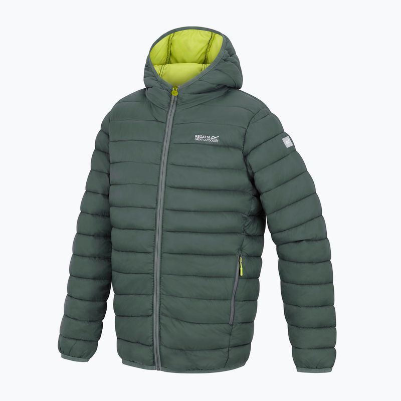 Children's insulated jacket REGATTA Lofthouse dark forest green/wild lime 15