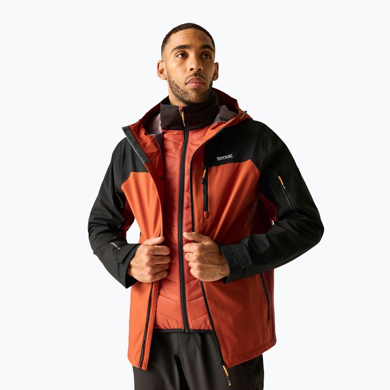 Men's 3-in-1 jacket REGATTA Sacramento 3in1 rooibos tea/black/burnt henna 5