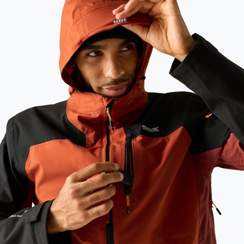 Men's 3-in-1 jacket REGATTA Sacramento 3in1 rooibos tea/black/burnt henna 7