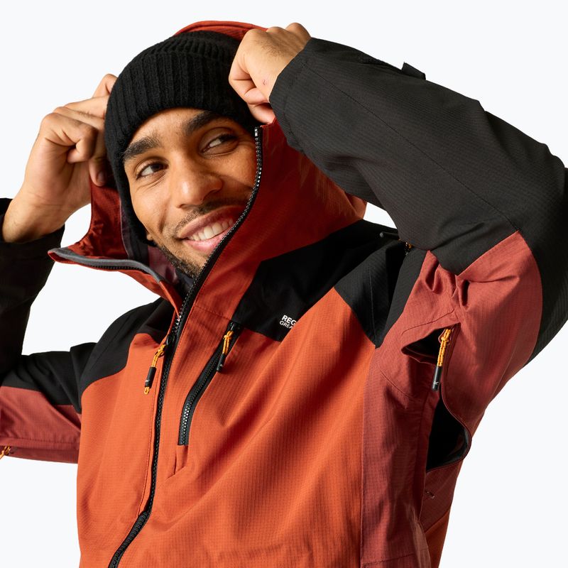 Men's 3-in-1 jacket REGATTA Sacramento 3in1 rooibos tea/black/burnt henna 8