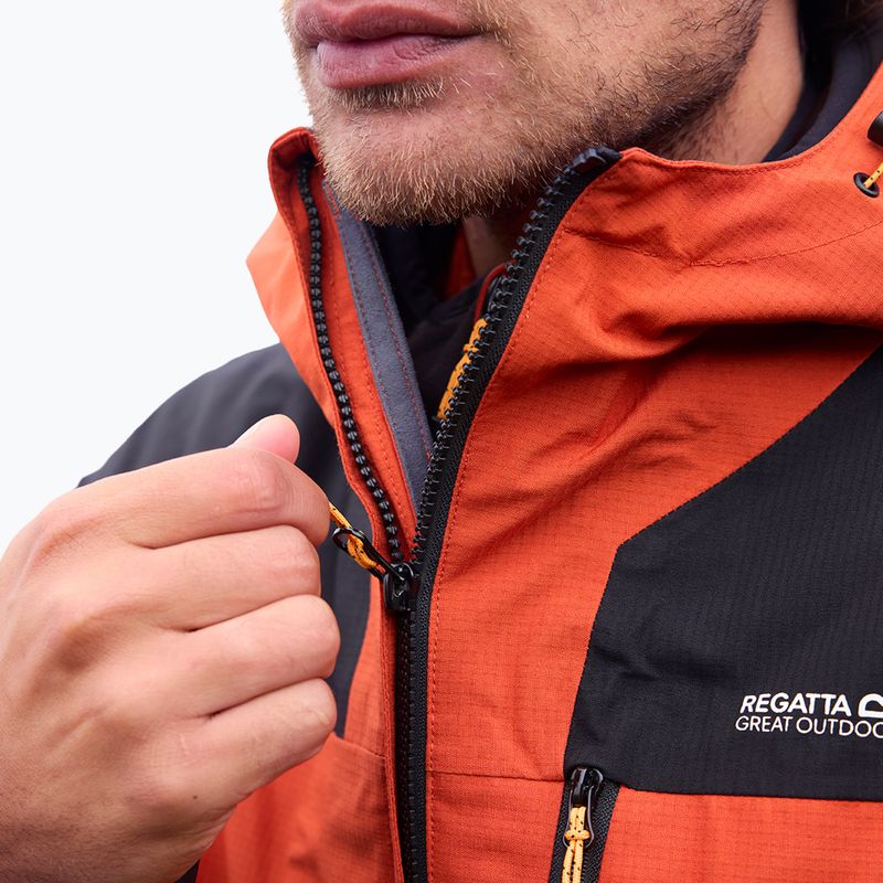Men's 3-in-1 jacket REGATTA Sacramento 3in1 rooibos tea/black/burnt henna 20