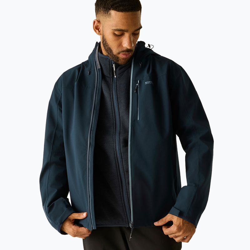 Men's rain jacket REGATTA Birchdale II navy/dusky blue 5