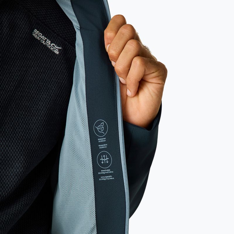 Men's rain jacket REGATTA Birchdale II navy/dusky blue 8