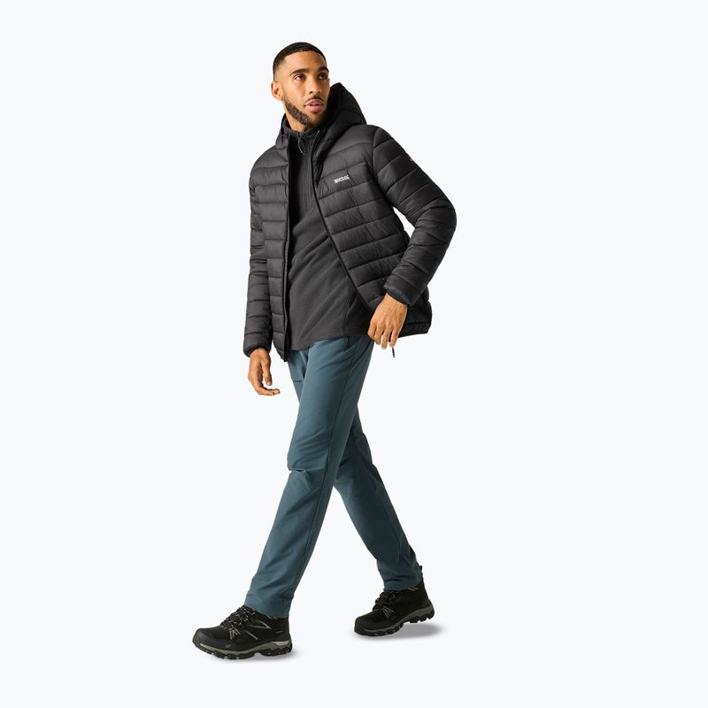 Men's down jacket REGATTA Hooded Marizion black/burnt henna 2