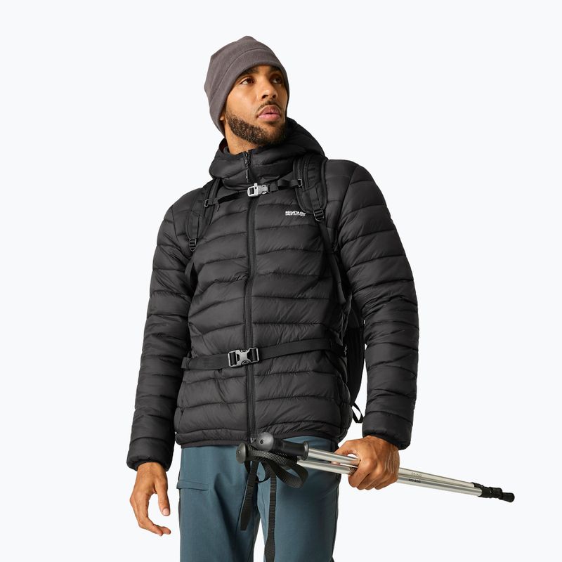 Men's down jacket REGATTA Hooded Marizion black/burnt henna 3