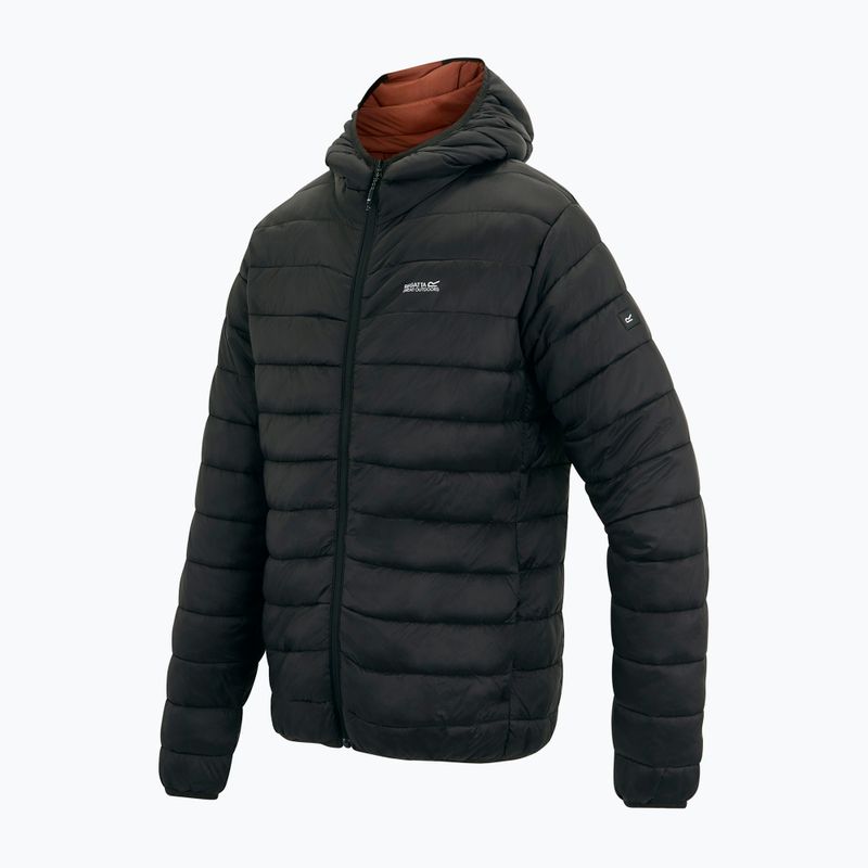 Men's down jacket REGATTA Hooded Marizion black/burnt henna 11