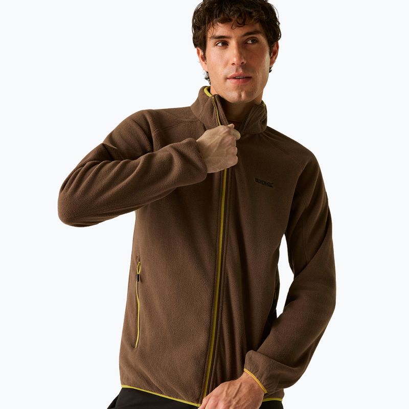 Men's fleece sweatshirt Regatta Hadfield ground coffee 3