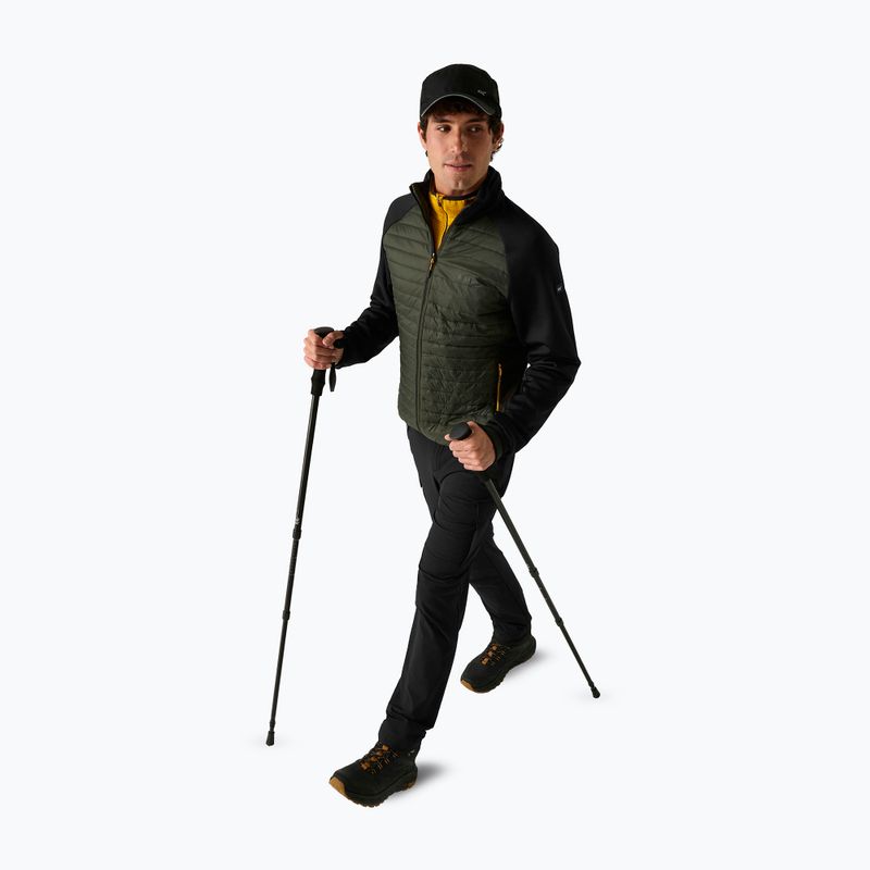 Men's hybrid jacket REGATTA Clumber Hybrid dark khaki/black/sunset 2