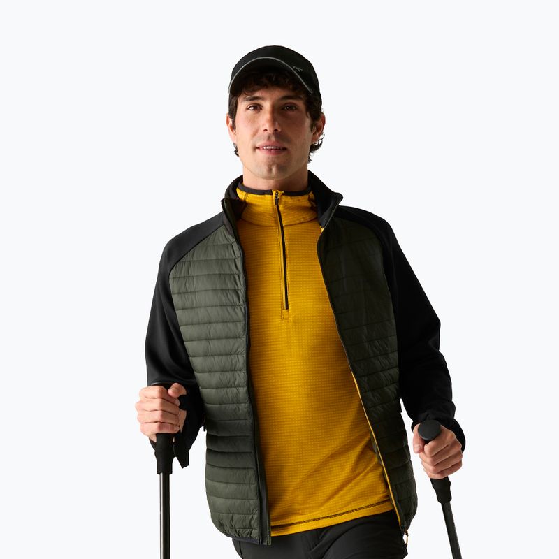 Men's hybrid jacket REGATTA Clumber Hybrid dark khaki/black/sunset 5