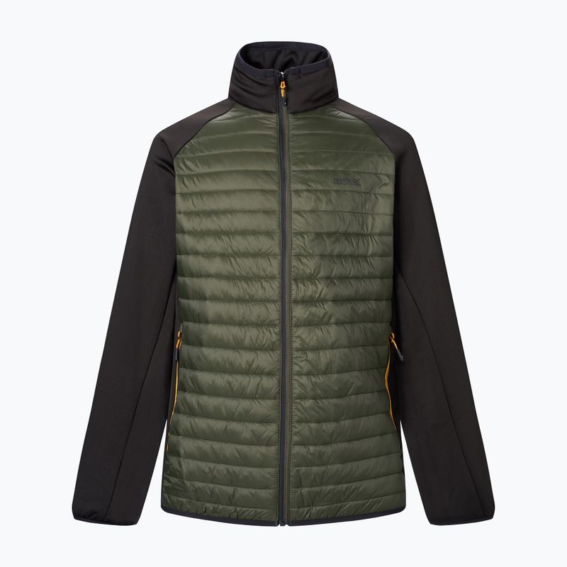 Men's hybrid jacket REGATTA Clumber Hybrid dark khaki/black/sunset 7