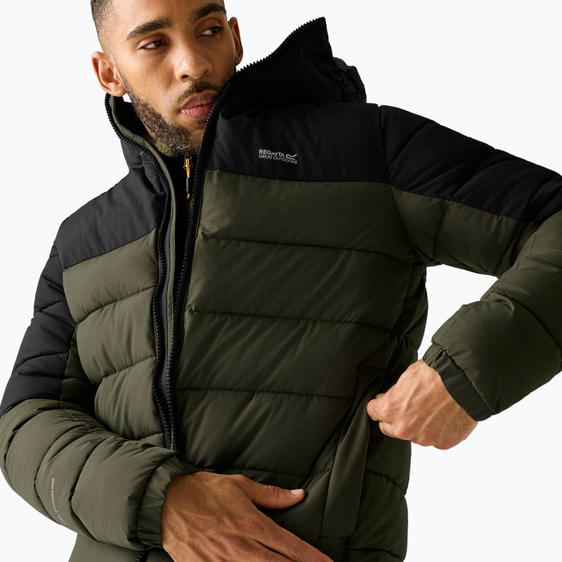 Men's insulated jacket REGATTA Aldthron dark khaki/black 5