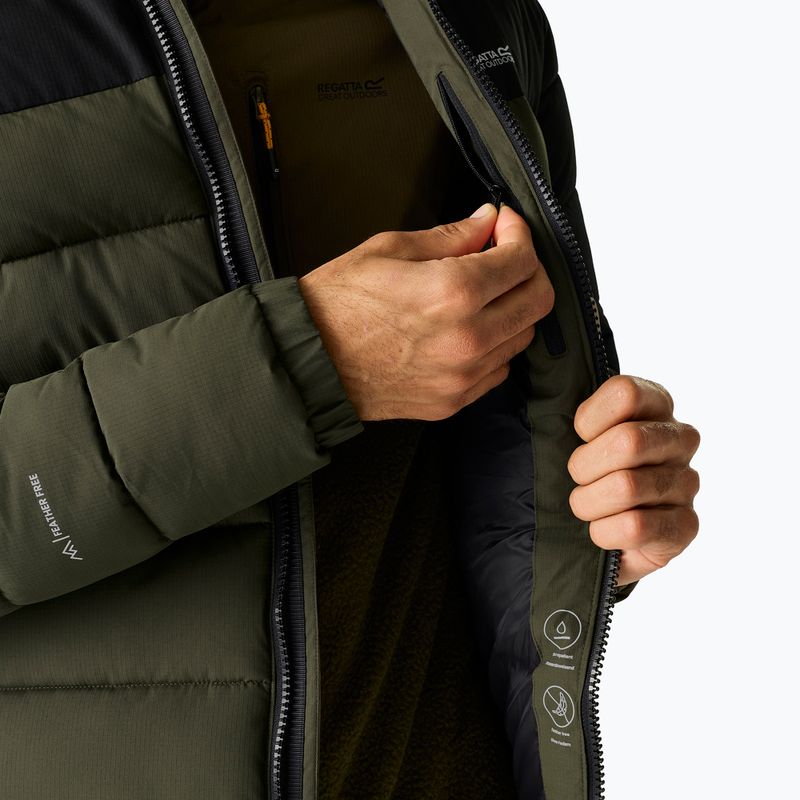 Men's insulated jacket REGATTA Aldthron dark khaki/black 7
