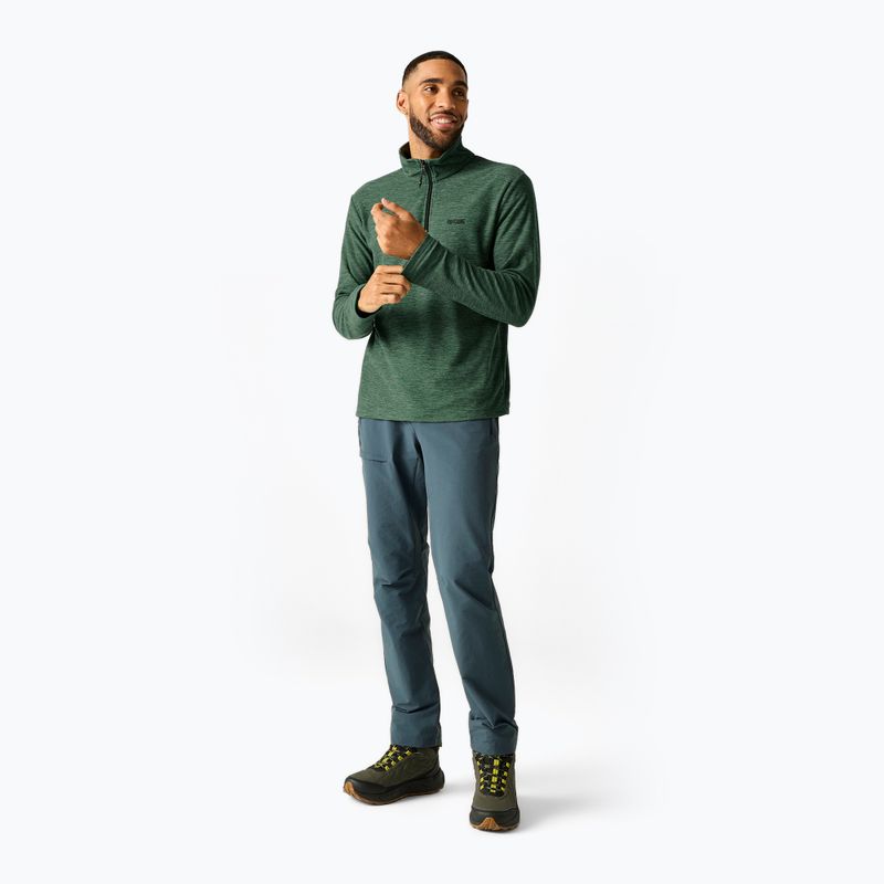 Men's fleece sweatshirt Regatta Thompson Marl dark forest green 2
