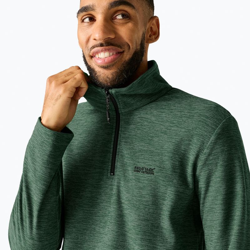 Men's fleece sweatshirt Regatta Thompson Marl dark forest green 5