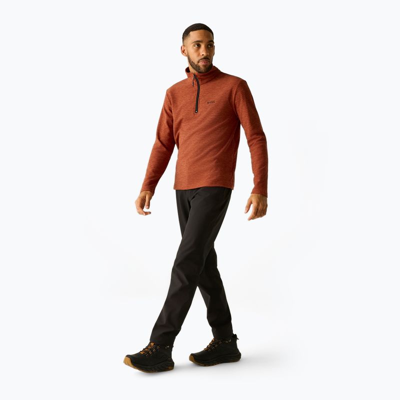 Men's fleece sweatshirt Regatta Thompson Marl burnt henna 2