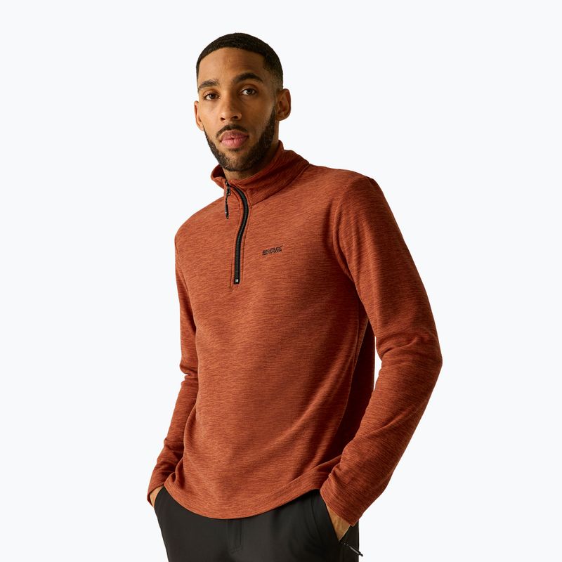 Men's fleece sweatshirt Regatta Thompson Marl burnt henna 4