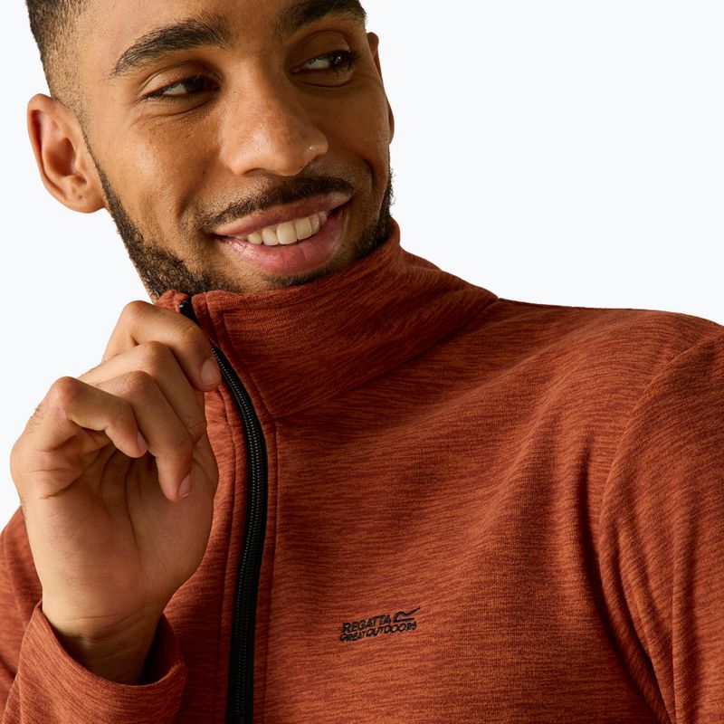 Men's fleece sweatshirt Regatta Thompson Marl burnt henna 5