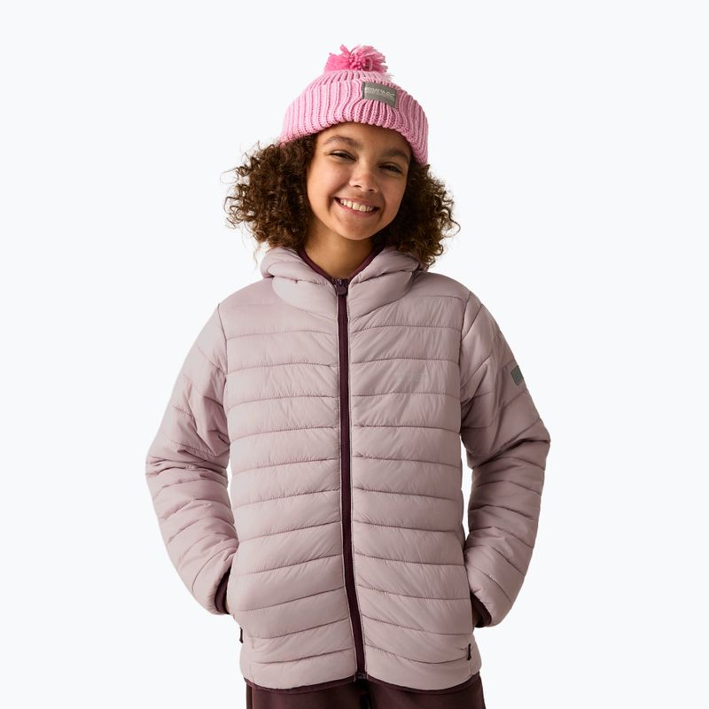 Children's down jacket Regatta Hooded Marizion powder lilac 5