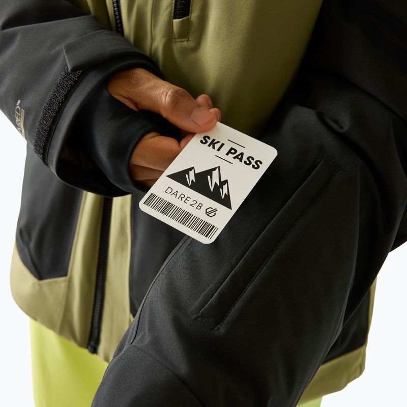 Men's ski jacket Dare2B Baseplate IV Jacket black/martini olive 8