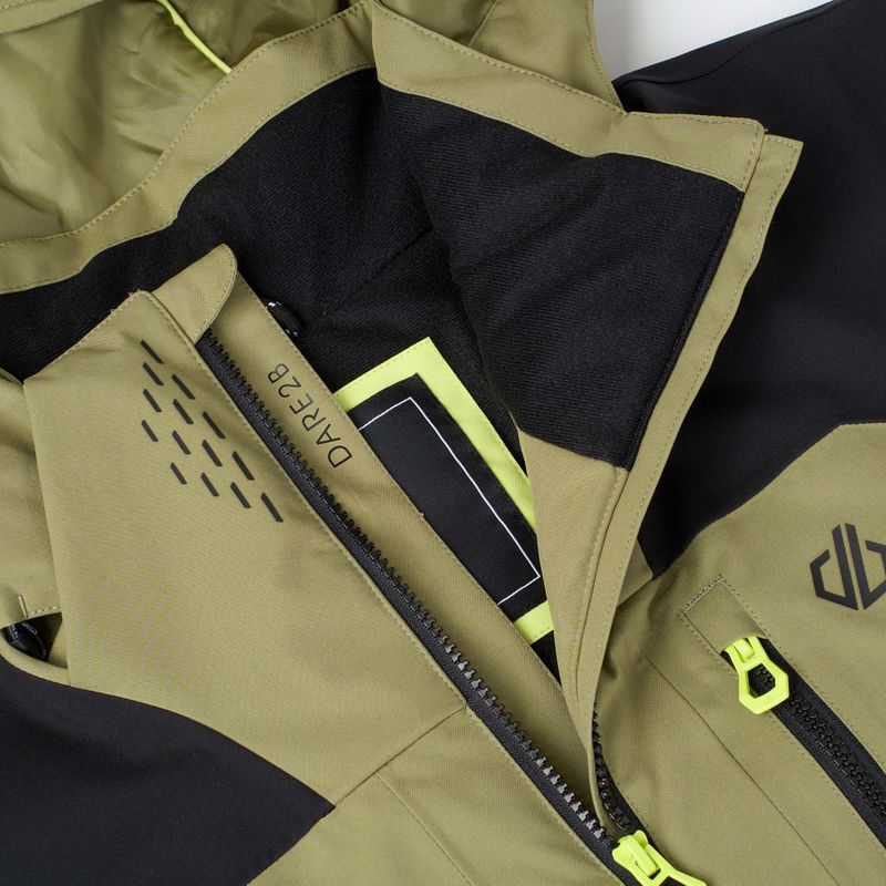 Men's ski jacket Dare2B Baseplate IV Jacket black/martini olive 13
