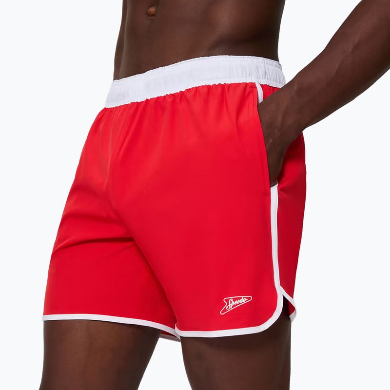 Men's swim shorts Speedo Jetstream Retro Logo Volley 16" 8-005082003 high risk red 4