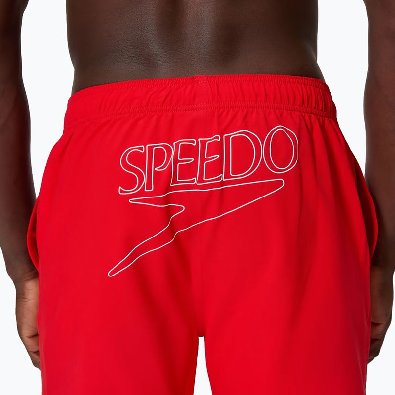 Men's swim shorts Speedo Classic Logo Volley 16" high risk red 6
