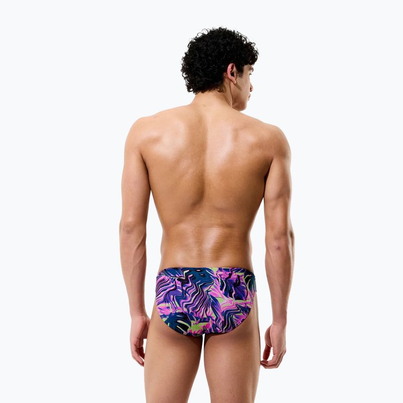 Men's swim briefs Speedo Printed Brief techno jungle/orchid shine 4