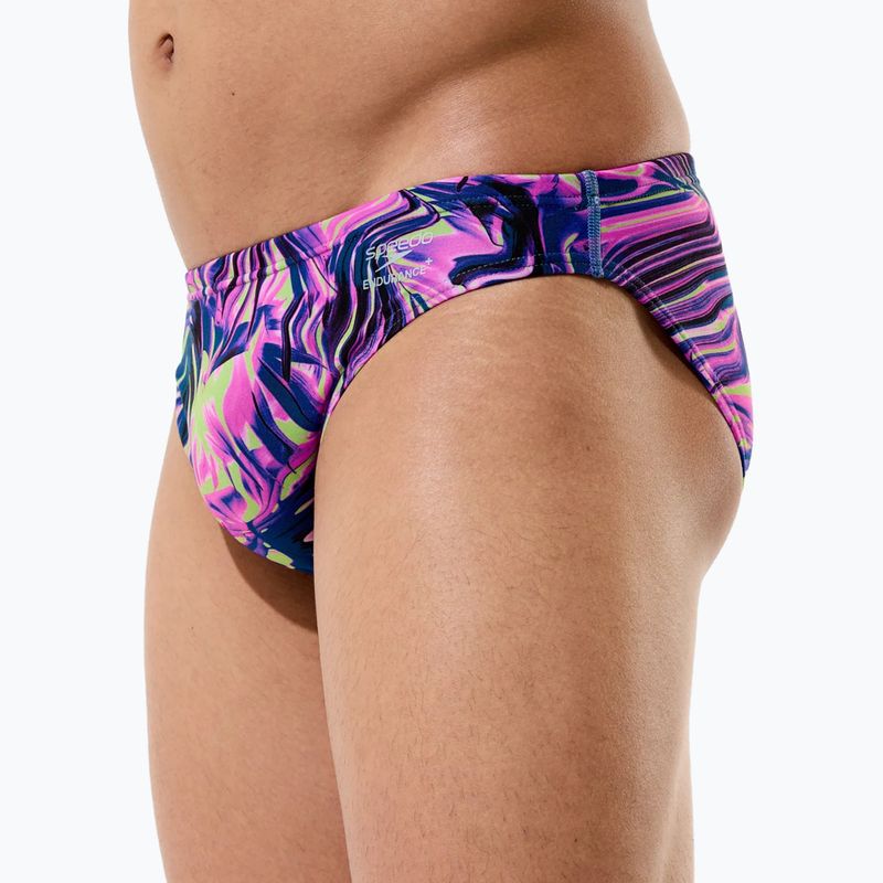 Men's swim briefs Speedo Printed Brief techno jungle/orchid shine 6