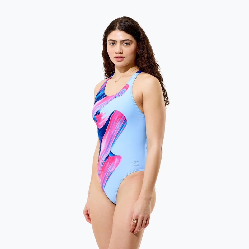 Ladies' one-piece swimsuit Speedo FL Placement Printed Powerback brushy shadows/cruise 4