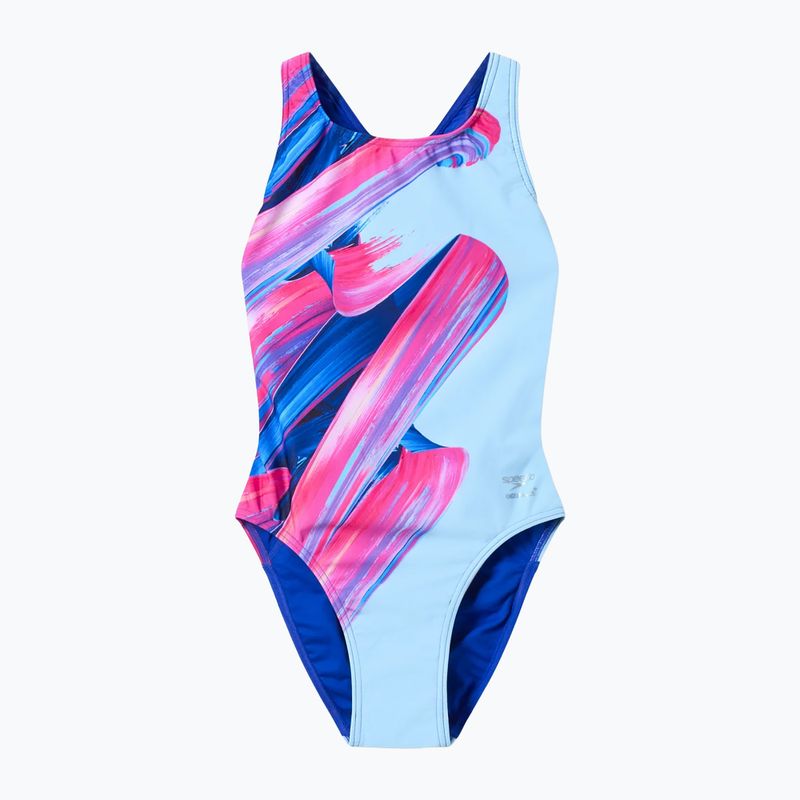 Ladies' one-piece swimsuit Speedo FL Placement Printed Powerback brushy shadows/cruise 7