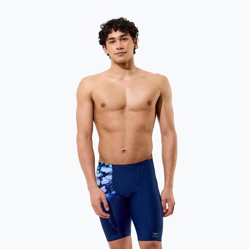Men's swim jammers Speedo Placement Printed Jammer moonglow smoke/navy 3