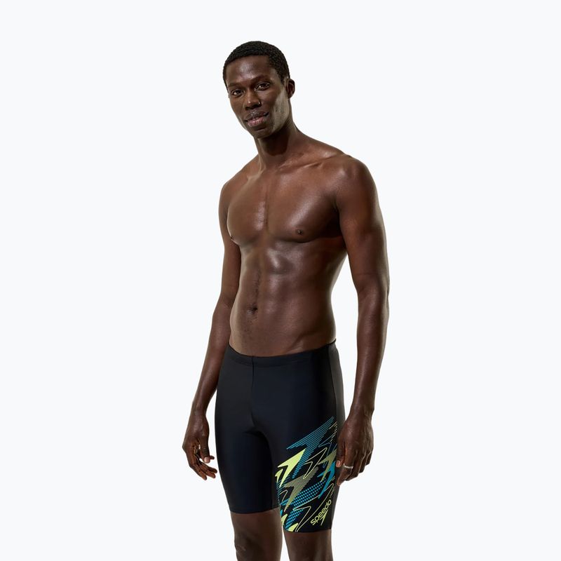 Men's swimming jammers Speedo Medley Logo Jammer anthracite/hyper teal 5