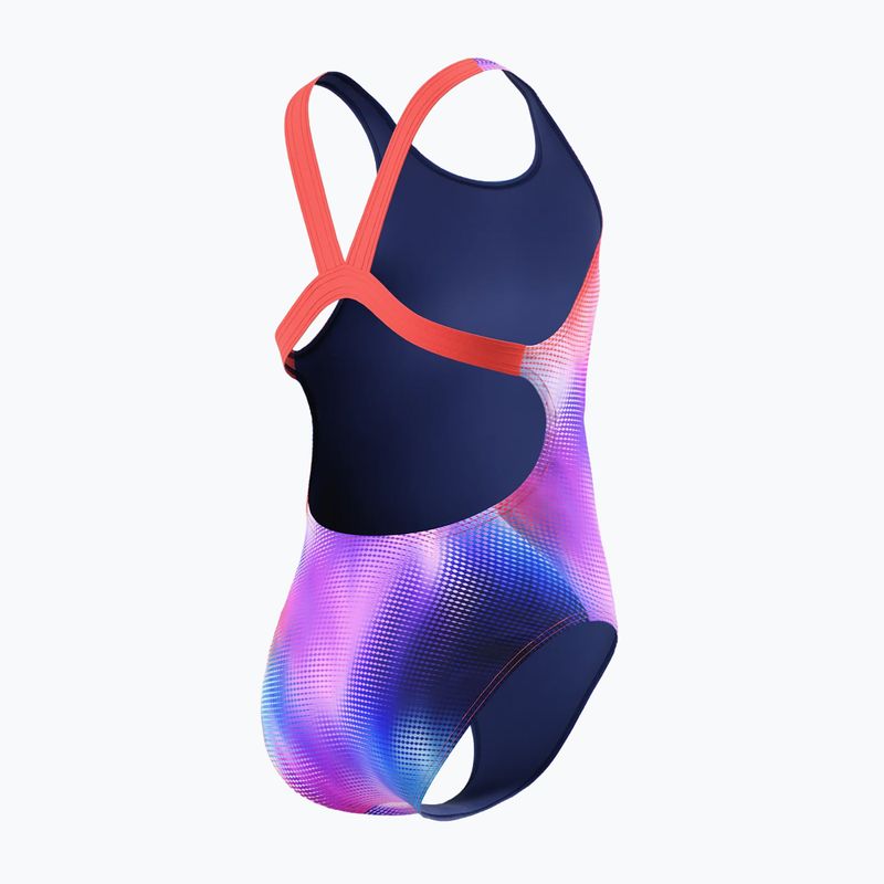 Children's one-piece swimsuit Speedo Allover Print Leaderback post it pink 2