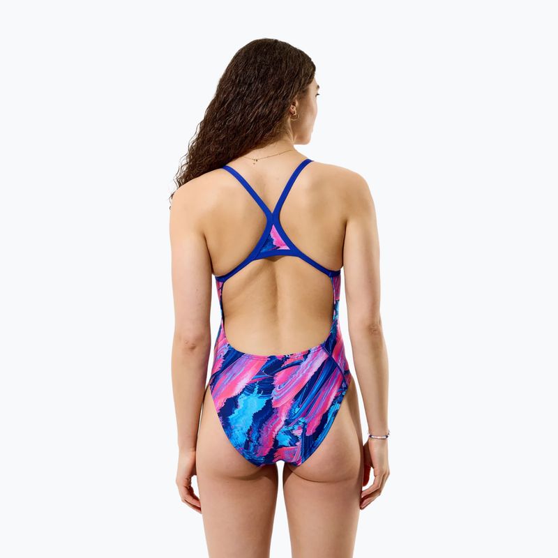 Ladies' one-piece swimsuit Speedo FL Printed Turnback brushy glitch/hope 2
