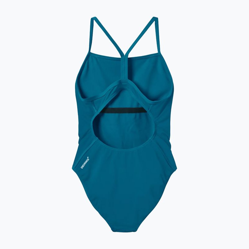 Women's one-piece swimming costume Speedo Endurance+ Logo Thin Strap teal abyss 2