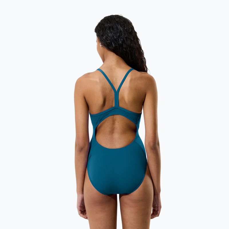 Women's one-piece swimming costume Speedo Endurance+ Logo Thin Strap teal abyss 5