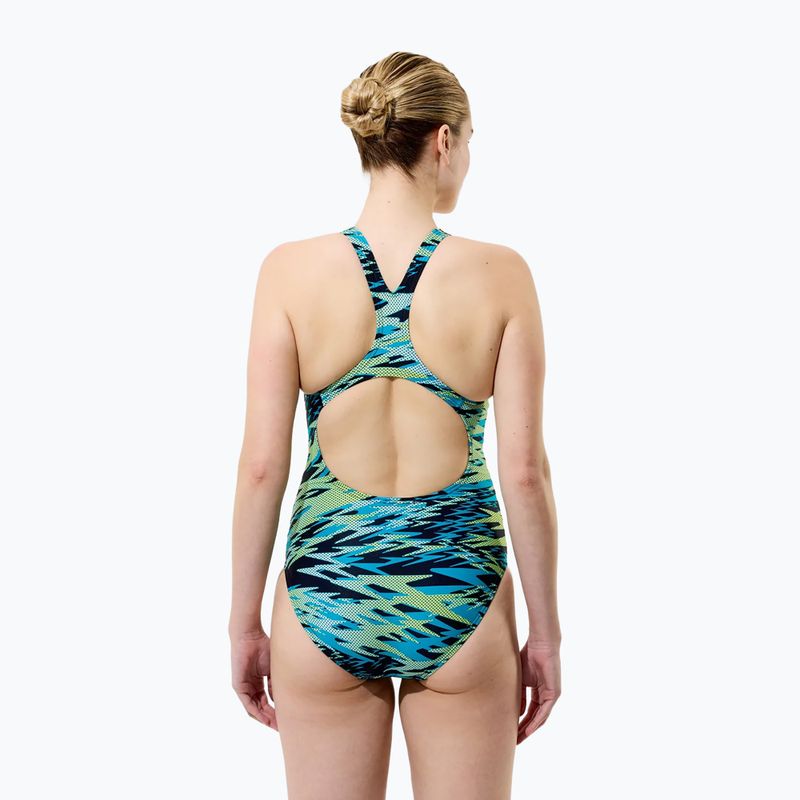 Ladies' one-piece swimsuit Speedo Hyperboom Print Medalist hyper teal 2