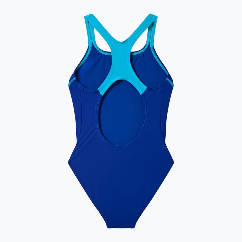 Children's one-piece swimsuit Speedo Medley Logo Medalist night watch/hyper teal 2